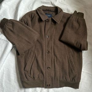 Turnbury brown wool blend coat, size medium